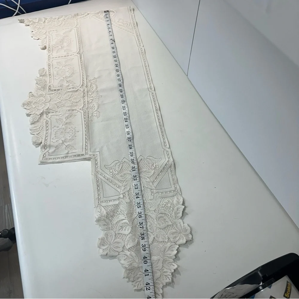 Vintage Heritage Lace New Teatime, Teapot Mantle Scarf 18 x 86